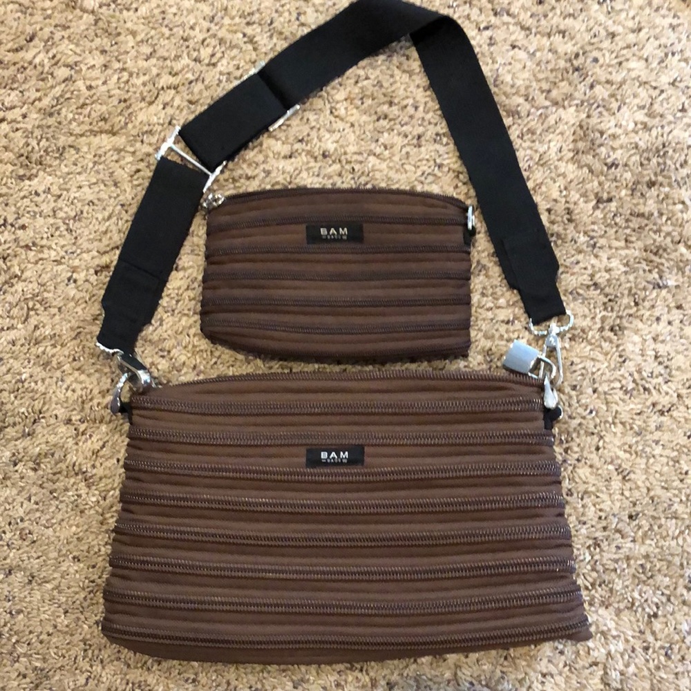 EUC BAM bags zipper purse with cosmetic bag.